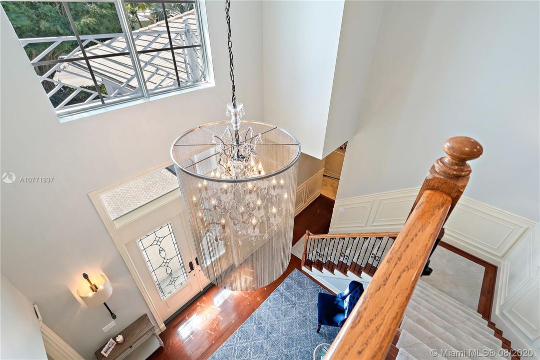 View from the top of the stairs looking down