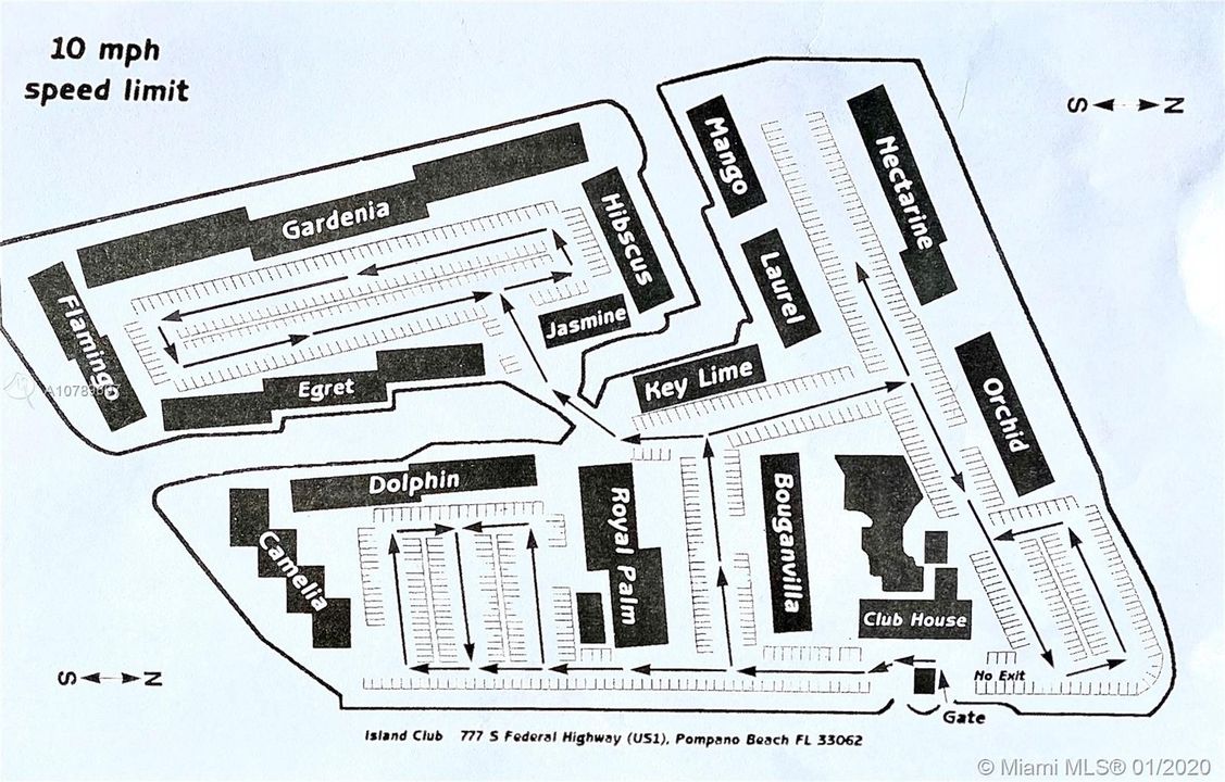 ISLAND CLUB BUILDINGS & PARKING LOCATIONS