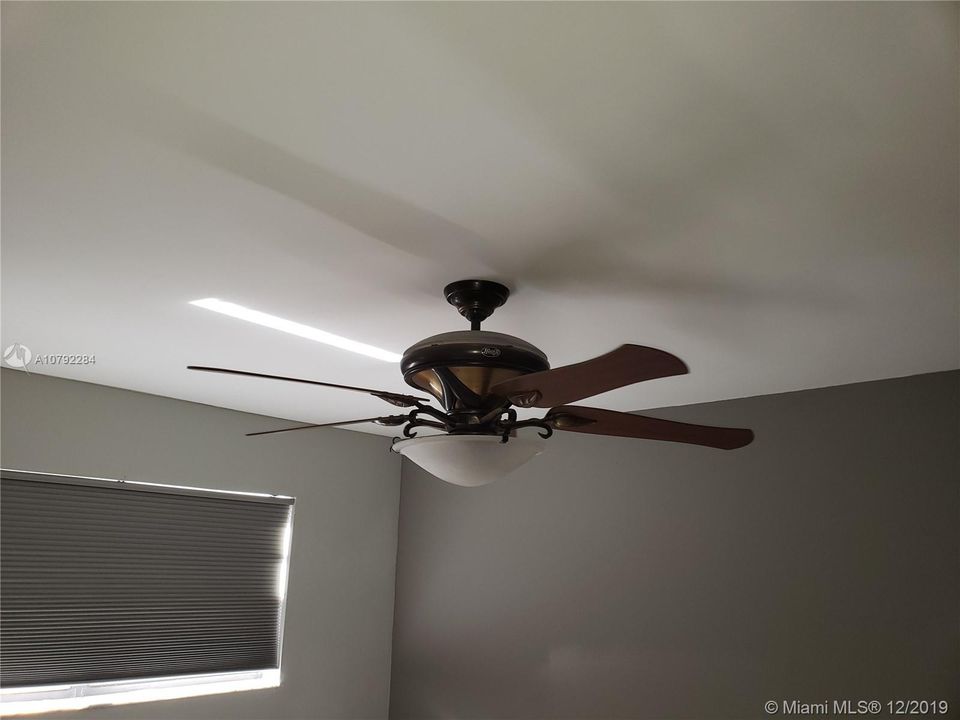 2nd bedroom - remote controlled fan and light.