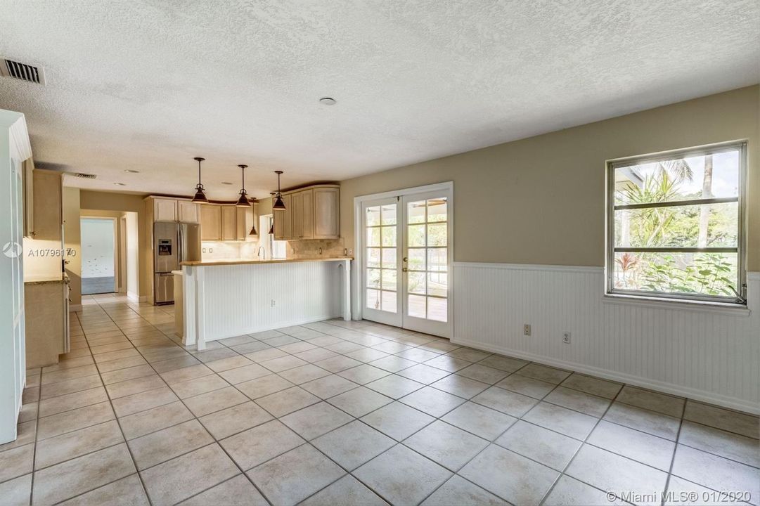 Eat-in kitchen and family room
