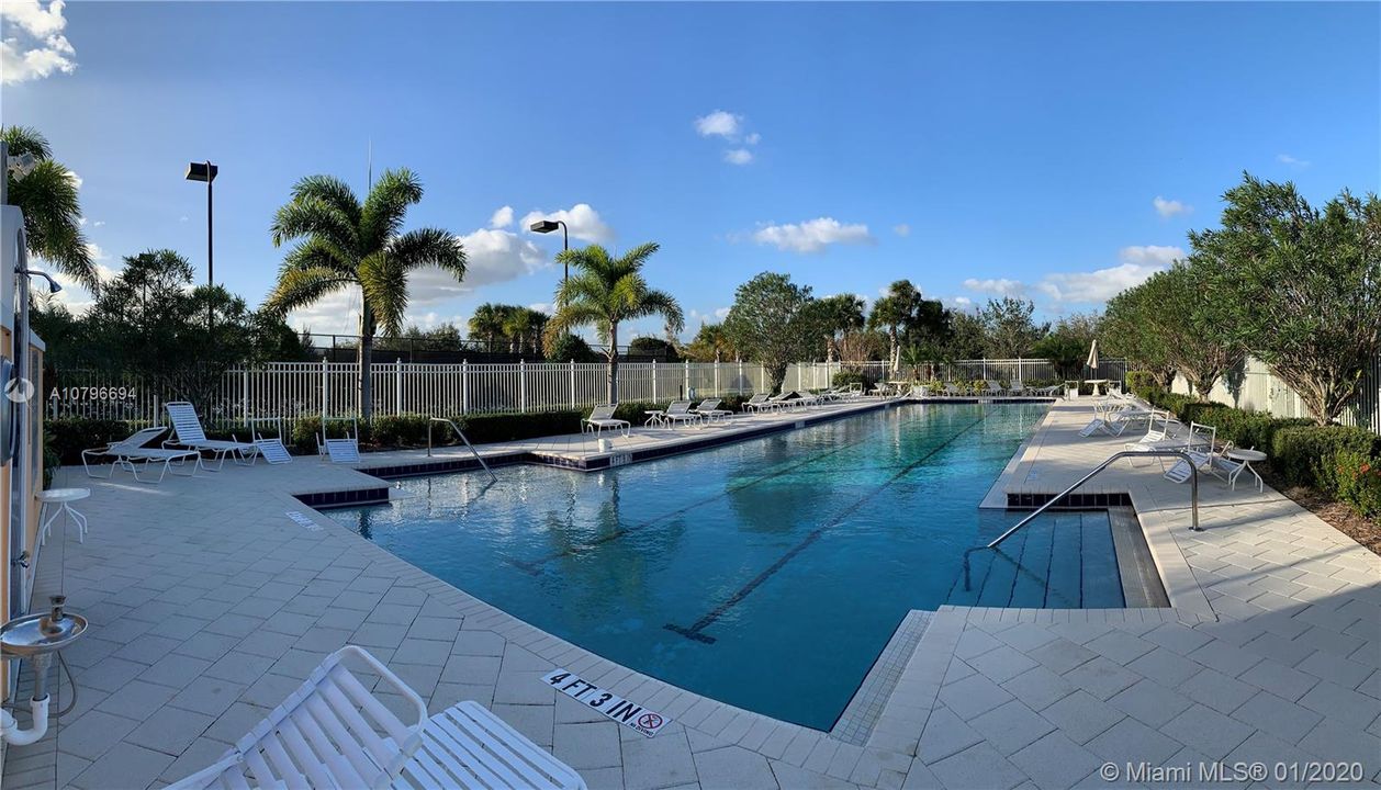 One of two pools, this one is heated.