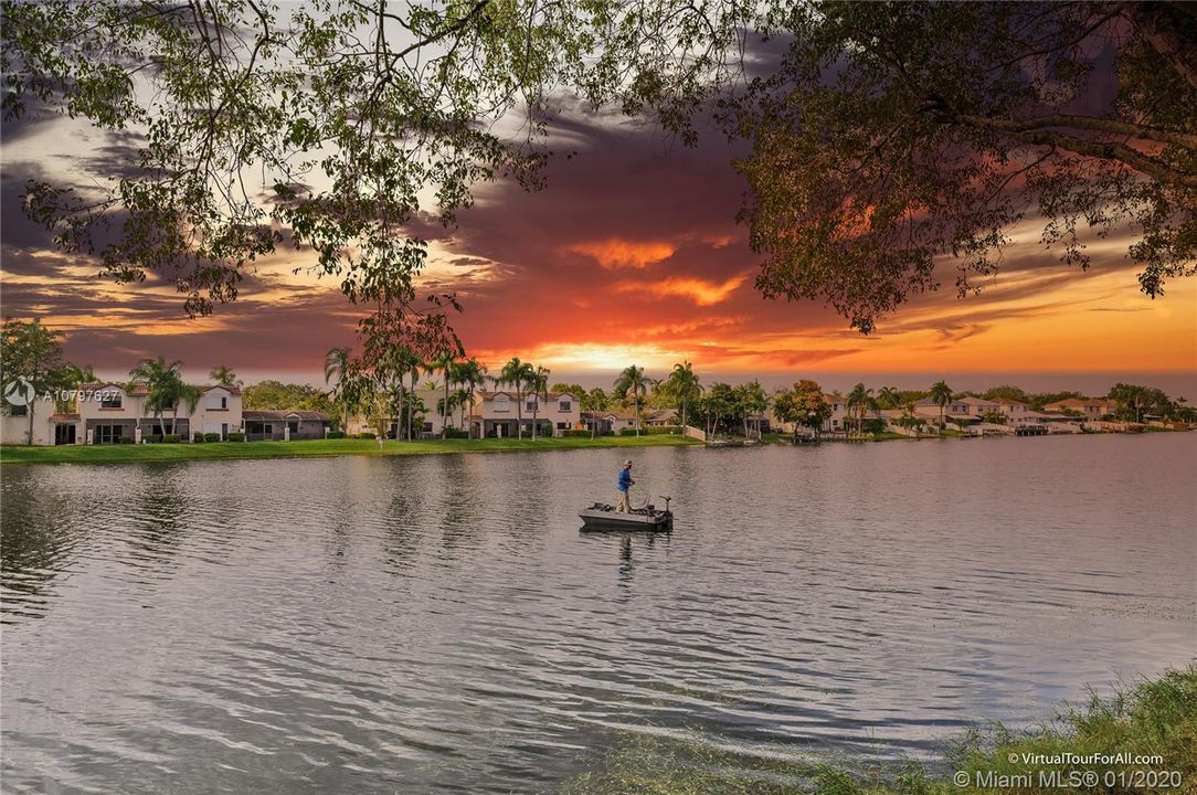 Some enjoy relaxing fishing in the lake