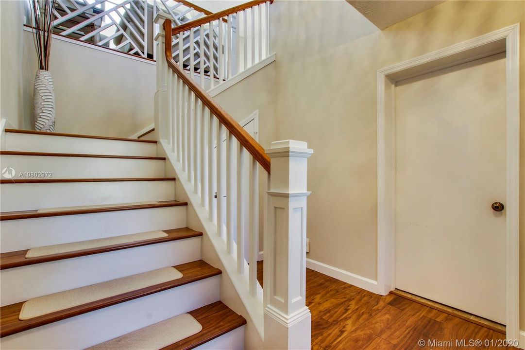 Additional storage under stairways. Private entrance from garage.