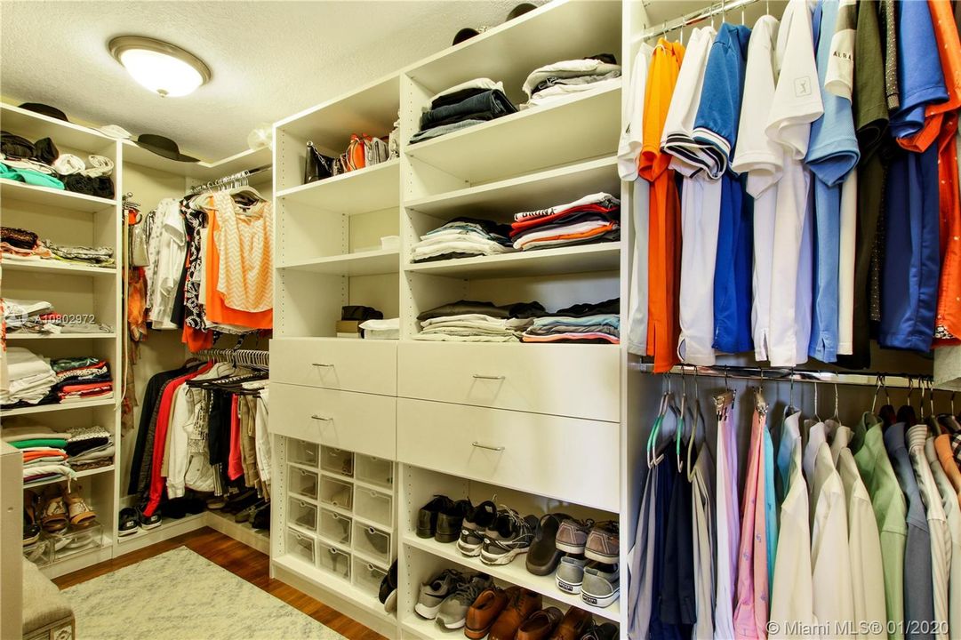 Master Bedroom with Custom Cabinetry Closet