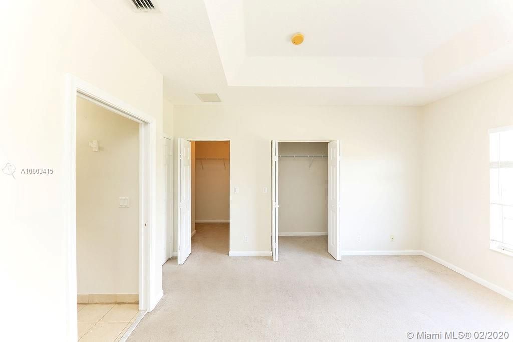 Master bedroom with 2 closets
