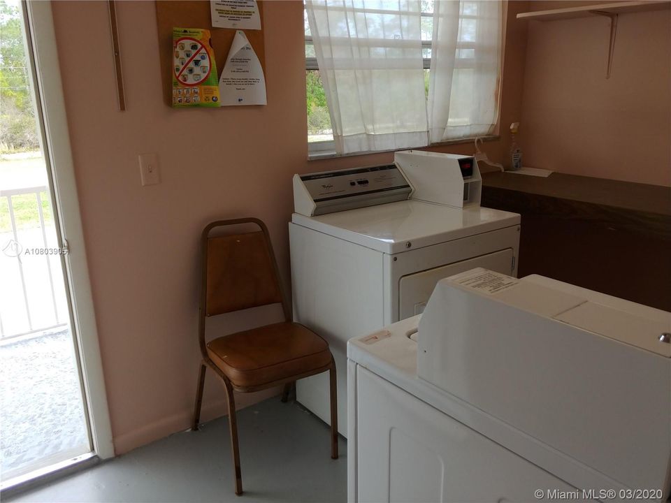 Shared laundry room close by.