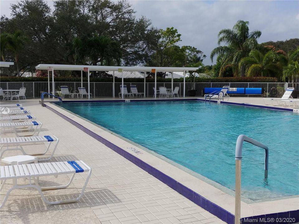 Large heated pool and deck area to relax by.