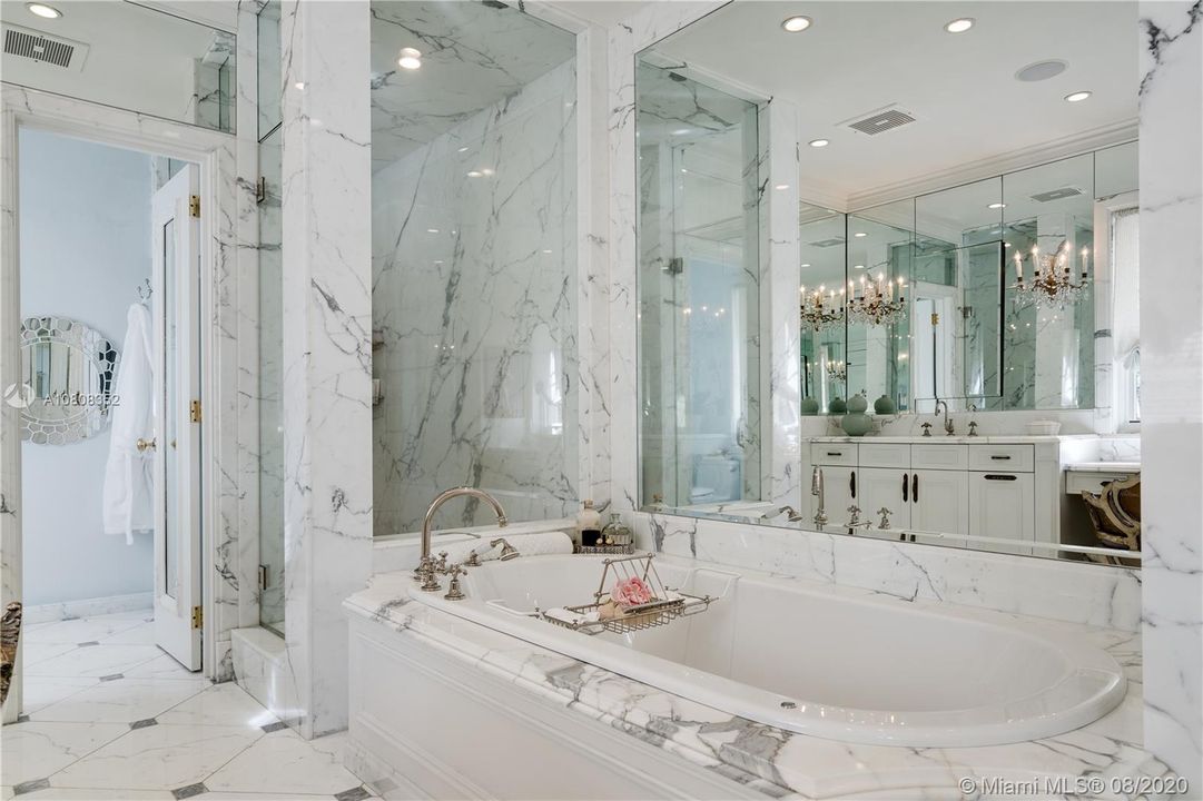 Romantic tub and shower area
