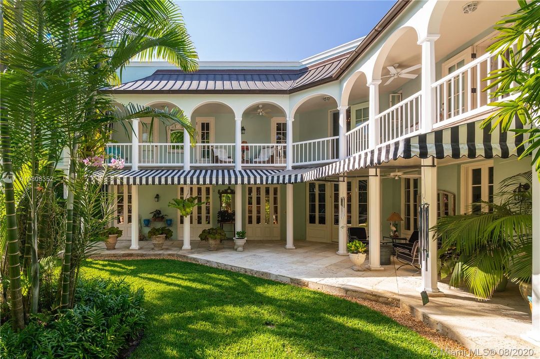 Archways and canopies frame the exterior beautifully