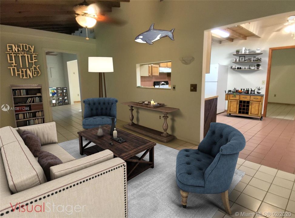 Living Room Virtually Staged