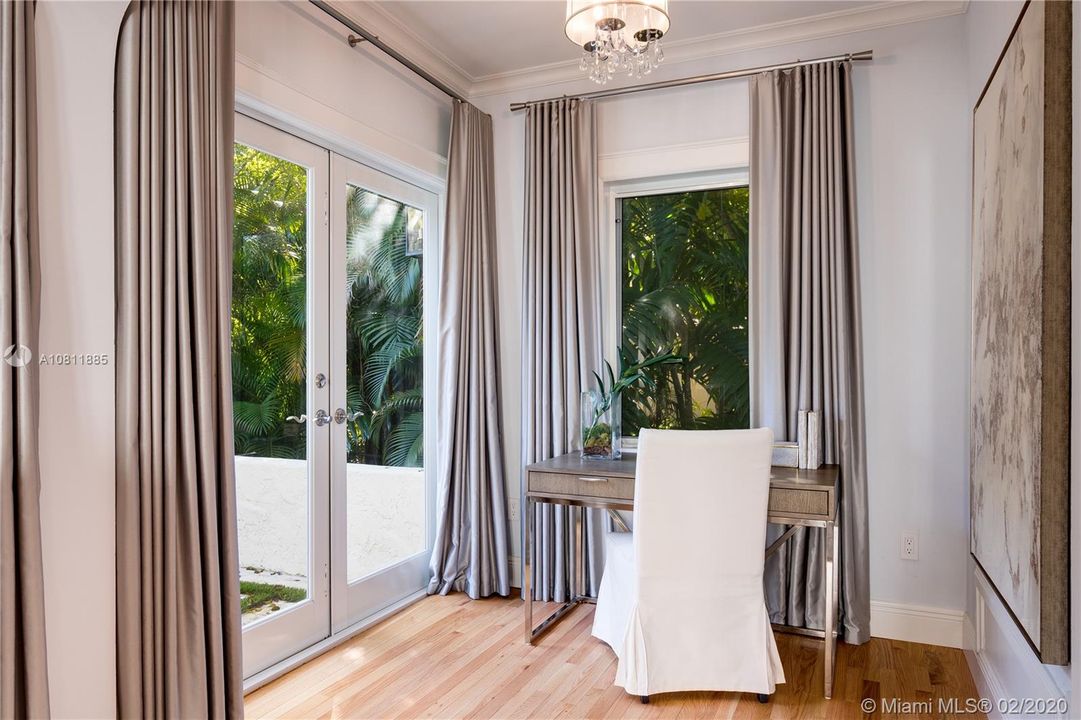 Sun-drenched office alcove in the master bedroom