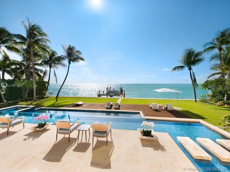 Panoramic ocean views from patio, pond and pool deck.
