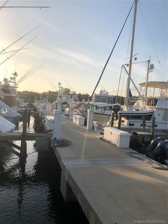 View looking out towards boat slip 61