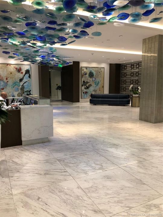 Enter Bal Harbour 101 into this beautiful, modern lobby with gorgeous art throughout