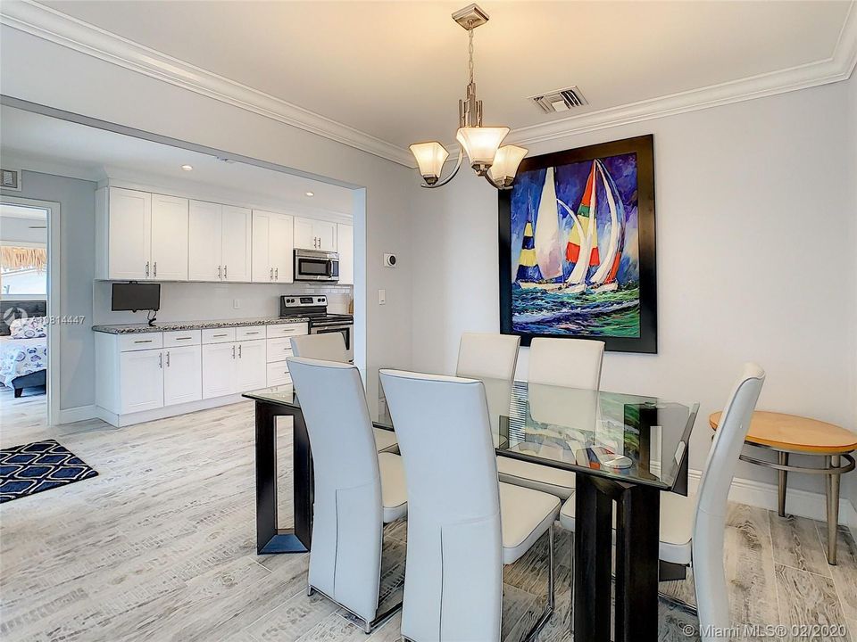Another view of the Dining Area leading into the Kitchen.