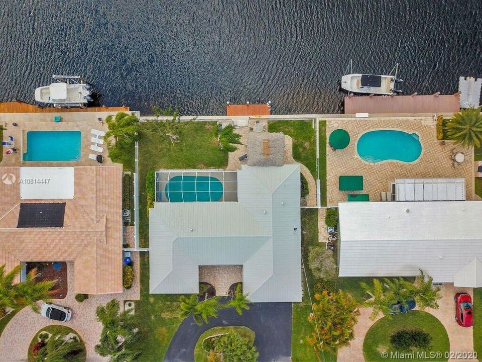 Looking from above downward onto the perfect setting for relaxation and entertaining your friends and family