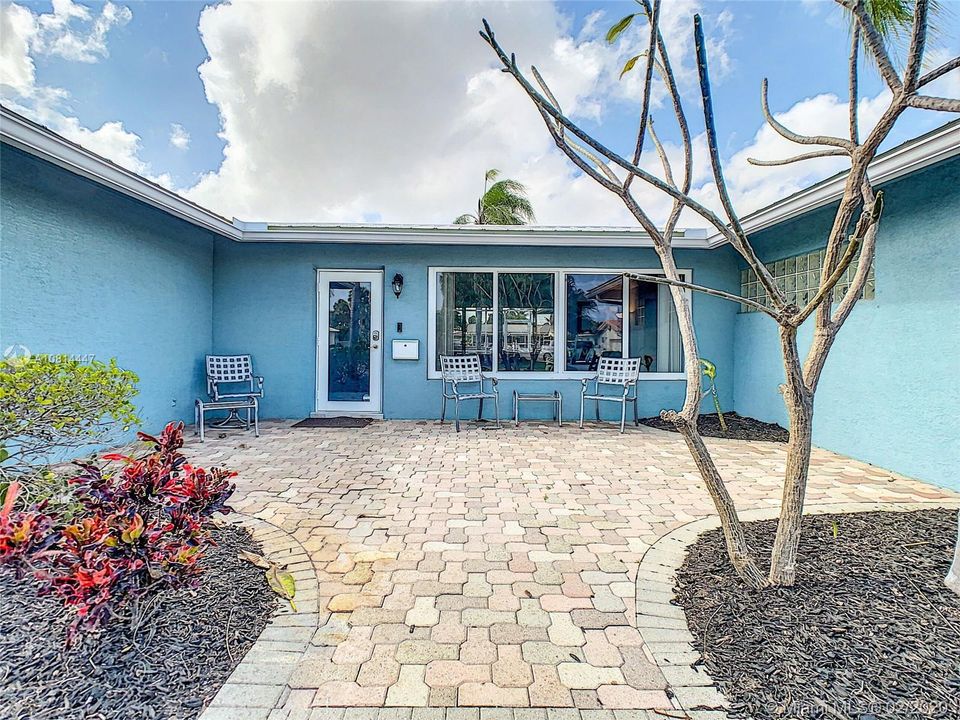 Beautifully paved entrance way.
