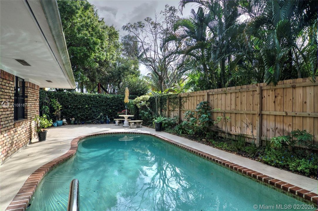 Private backyard with pool, SE exposure!