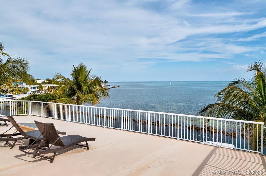 Roof deck overlooking the Atlantic