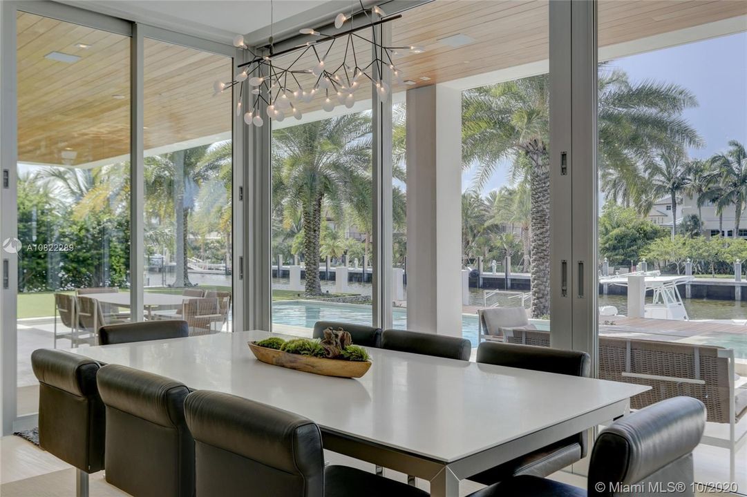 Eat in Kitchen feels like you are dining outdoors w/ three walls of glass