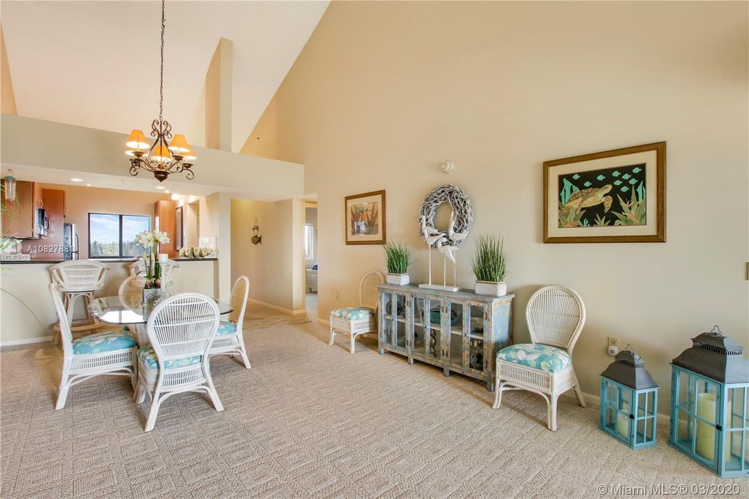Spacious Dining Room with High Ceilings