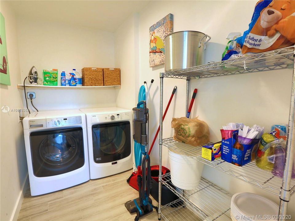 washer, dryer & pantry top floor