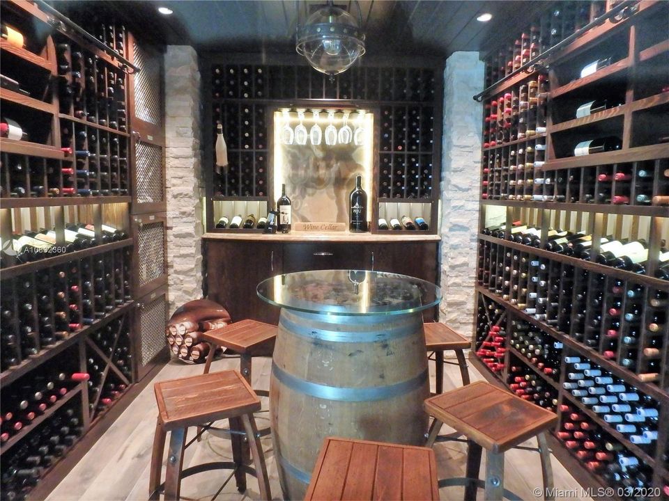 Wine cellar in  Watersong home