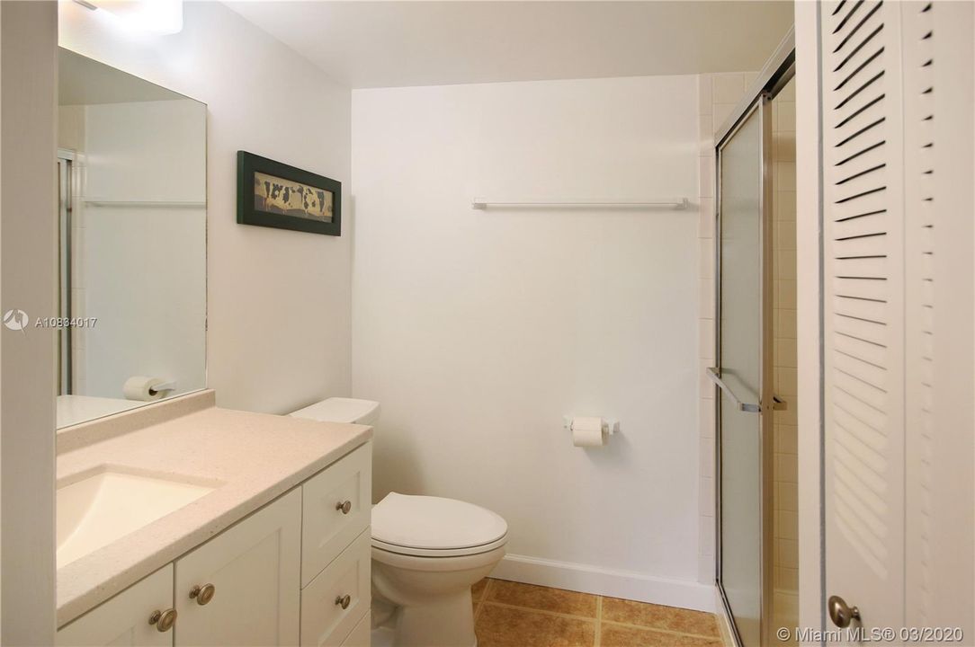Master Bathroom with Shower and Linen Closet