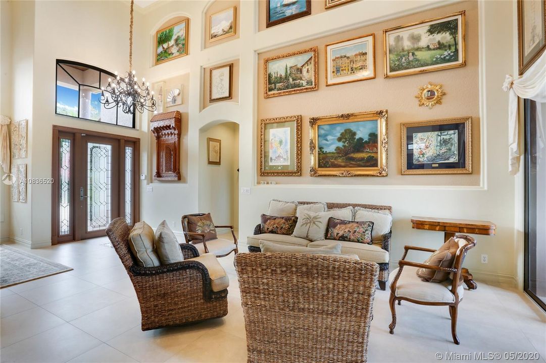 Front door and entry way living room