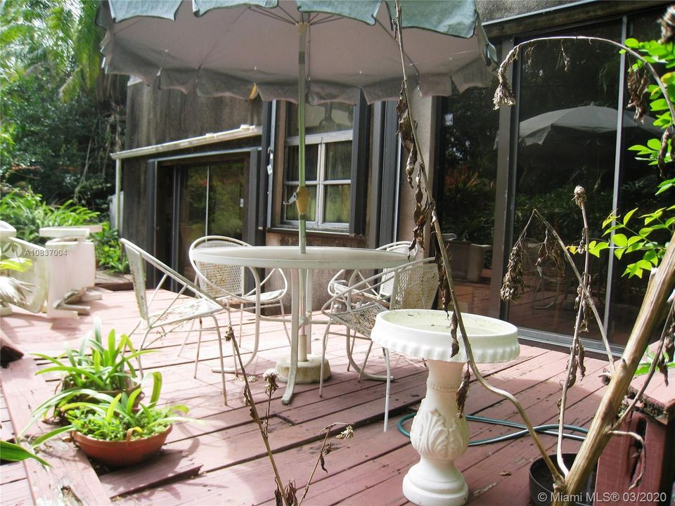 Back deck has wood rot