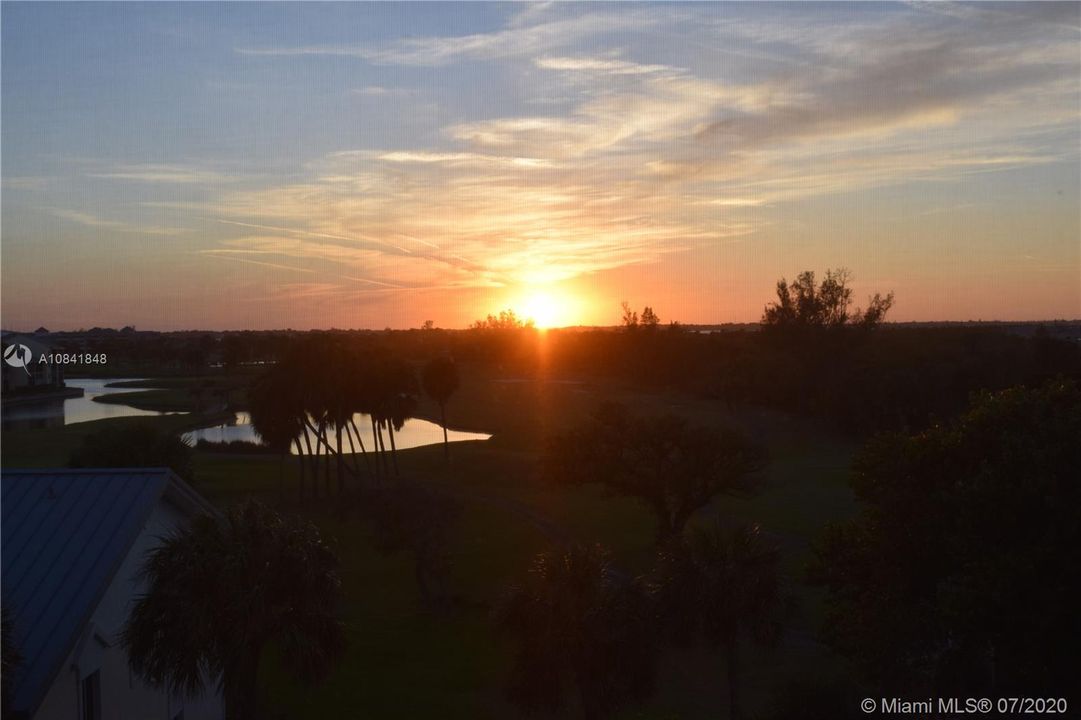 Sunset from balcony.