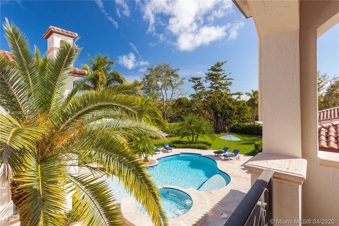 Tropical views from master bedroom balcony