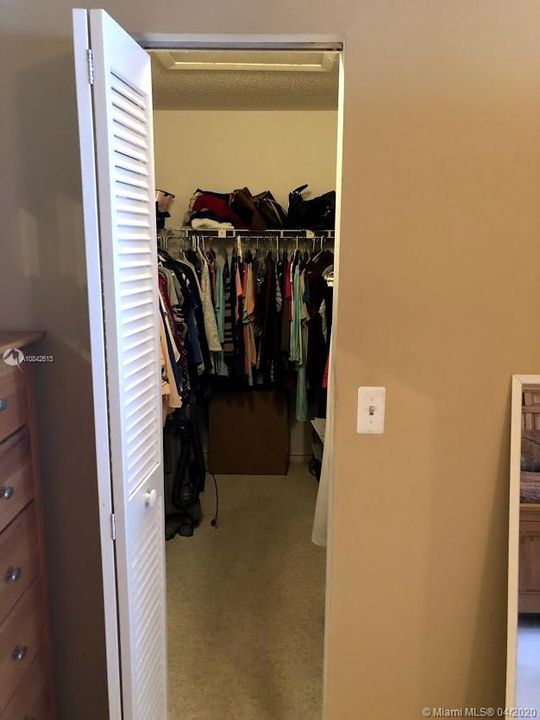 Walk-in closet master bedroom