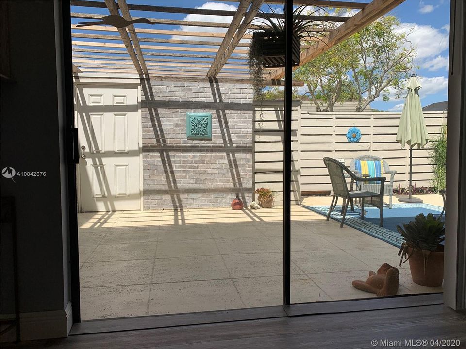 VIEW OF PRIVATE PATIO