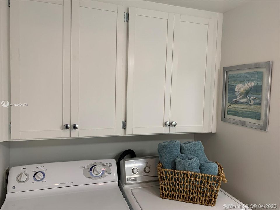 FULL SIZE WASHER / DRYER WITH STORAGE
