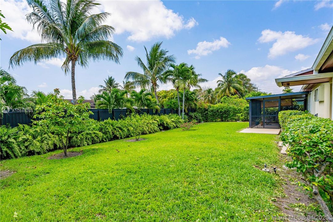 Tropical fruit trees include avocado, papaya and lemon