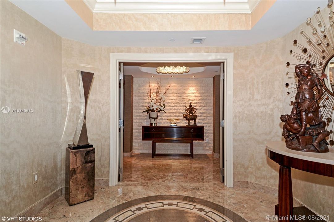 Private entry foyer as you step off your private elevator