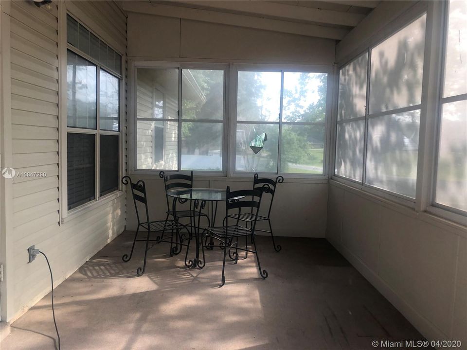 Screened back porch