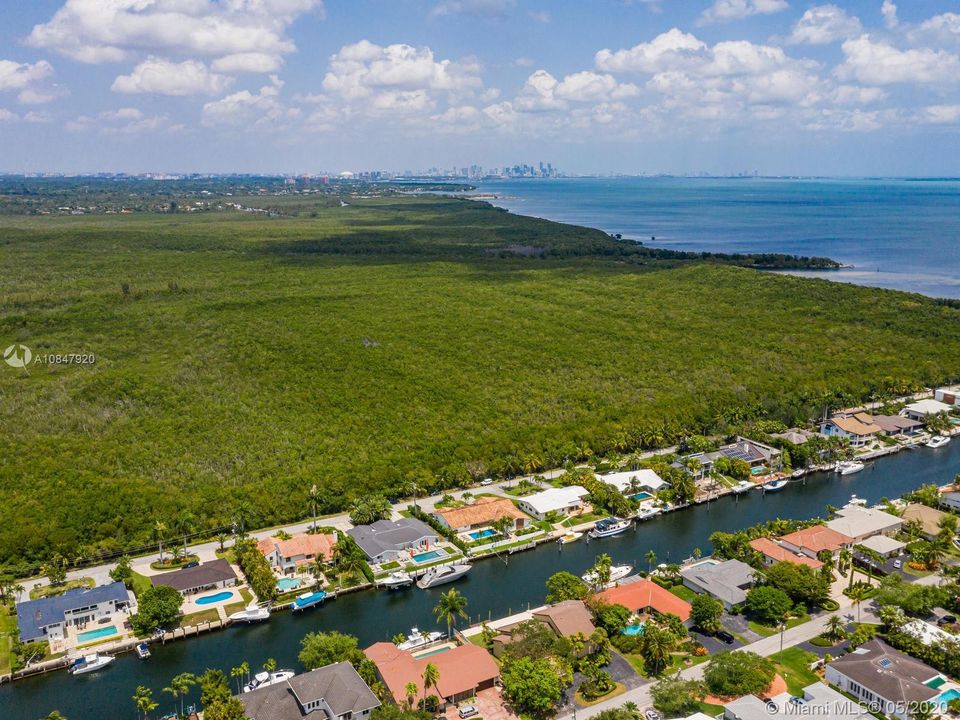 Aerial views of Gables by the Sea and Biscayne Bay