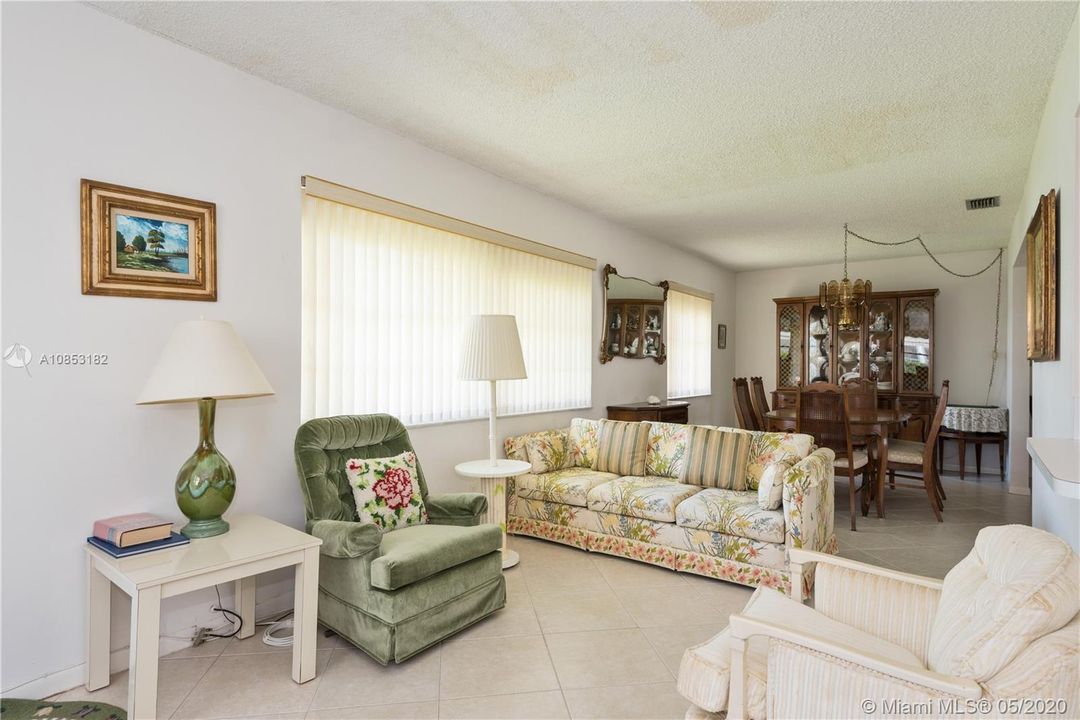 Family Room with Adjacent Dining Room