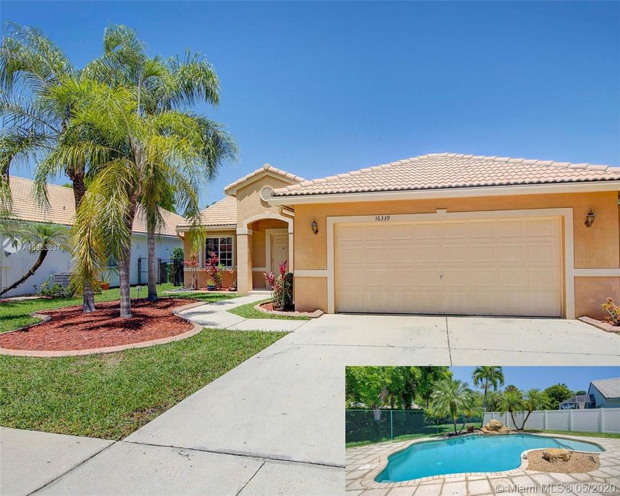 3 br/ 2 bath, Swimming pool, 2 car Garage House