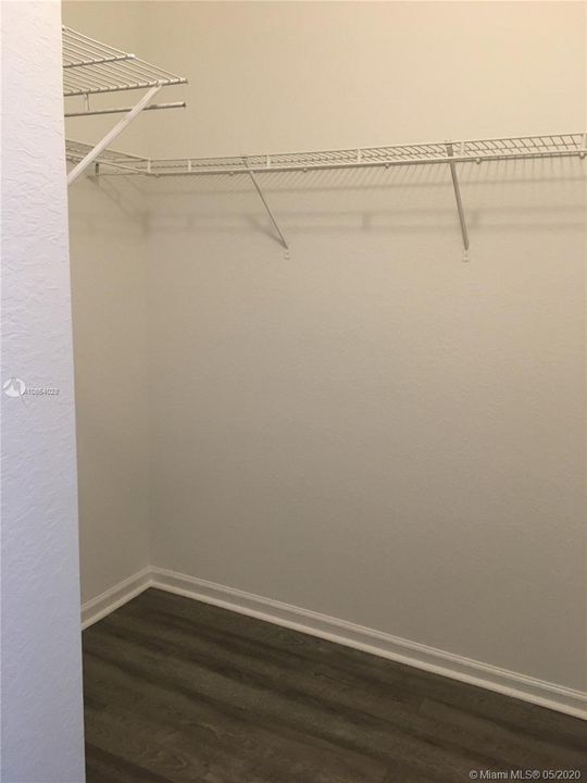 Master bedroom walk in closet