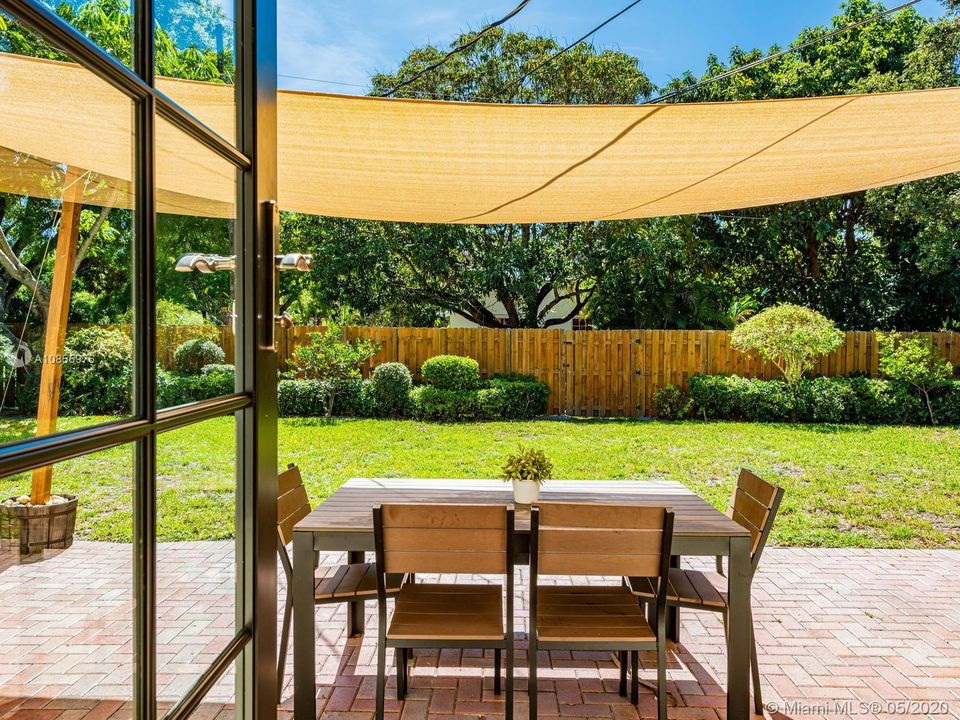 Beautiful brick patio ideal for entertaining