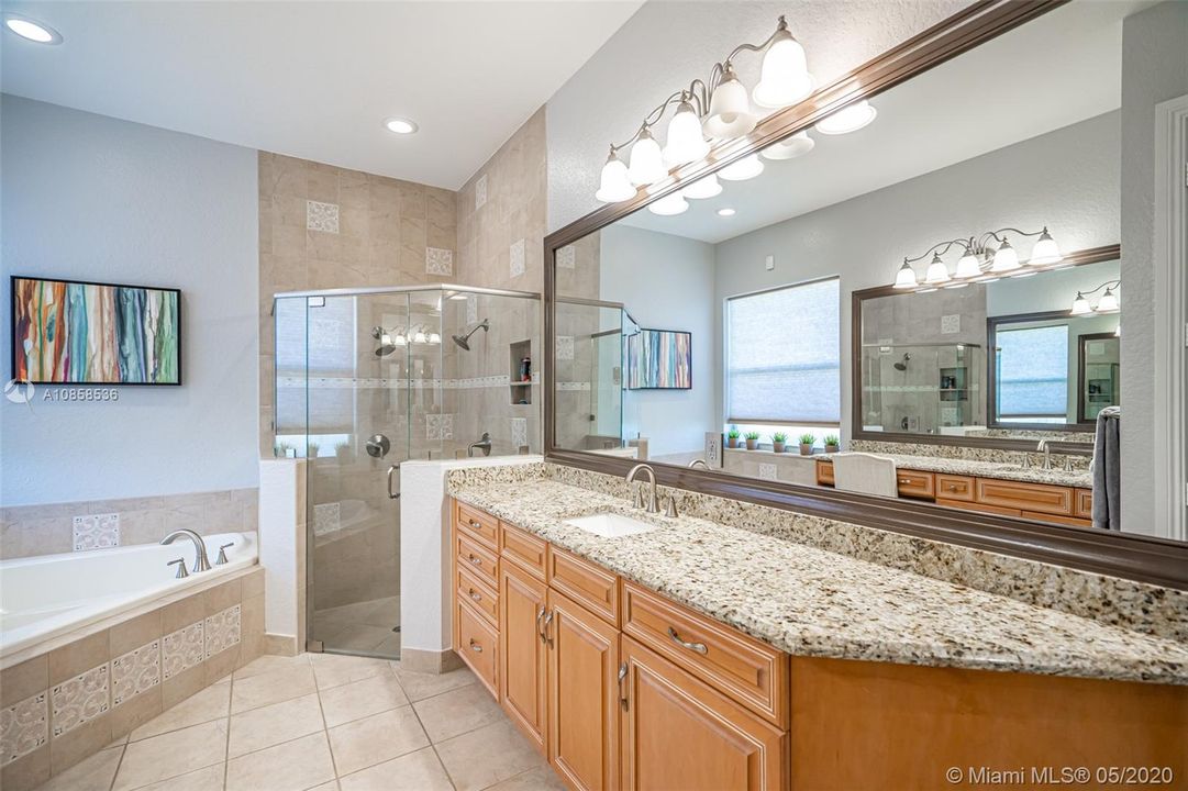 Master Bath with separate tub and shower
