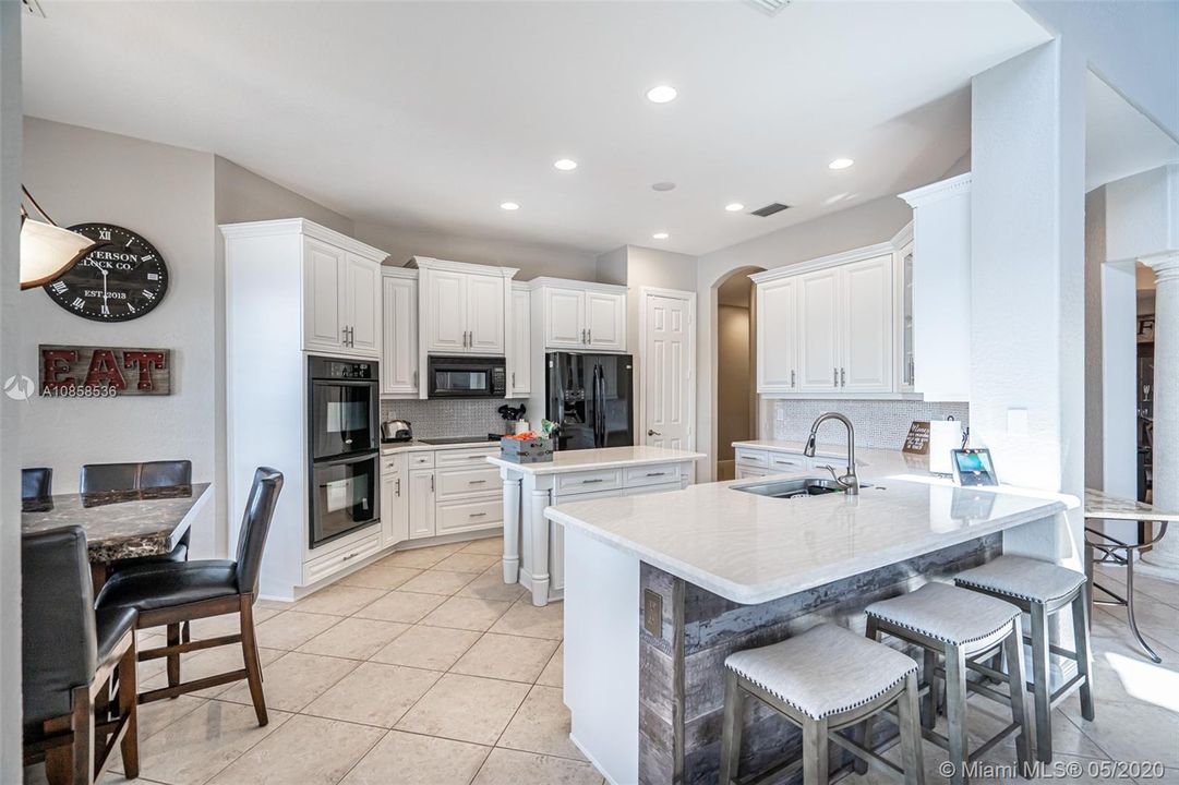 Remodeled kitchen with great breakfast bar