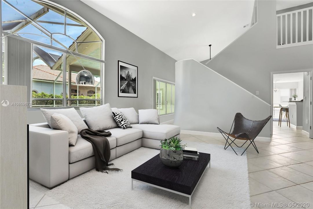 Virtually Staged Photo To Show Range of Decor Options for This Space