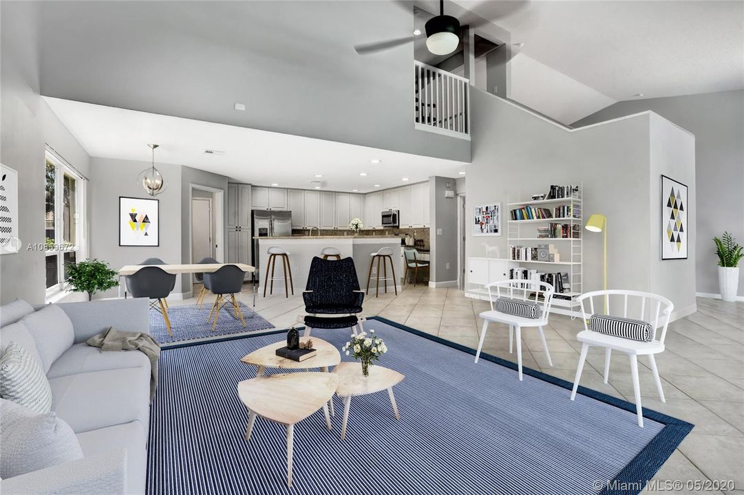Virtually Staged Photo To Show Range of Decor Options for This Space