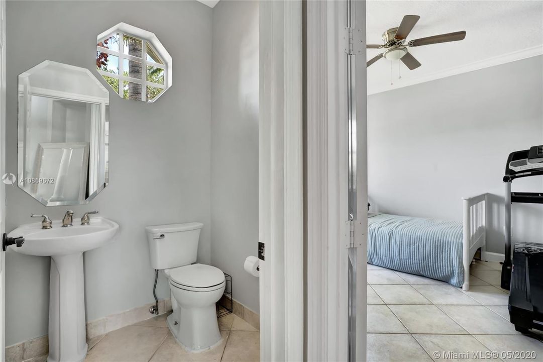 Half Bath on Ground Floor next to Den/Office - also ideal option for additional guest space as needed