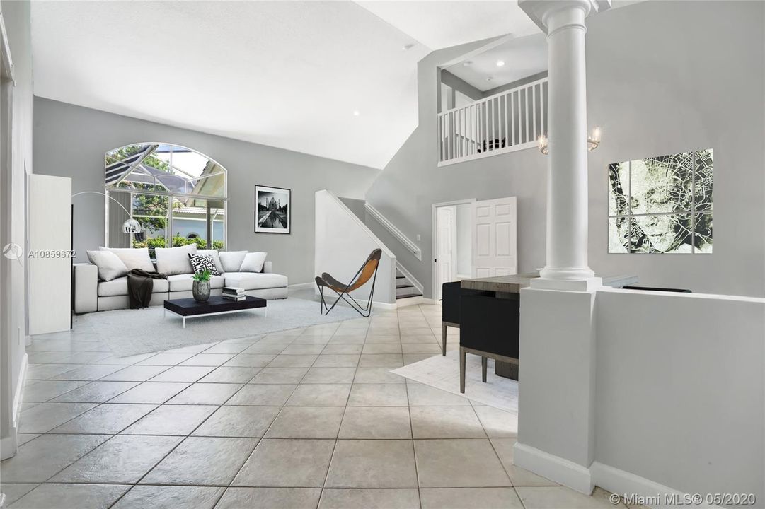 Virtually Staged Photo To Show Range of Decor Options for This Space