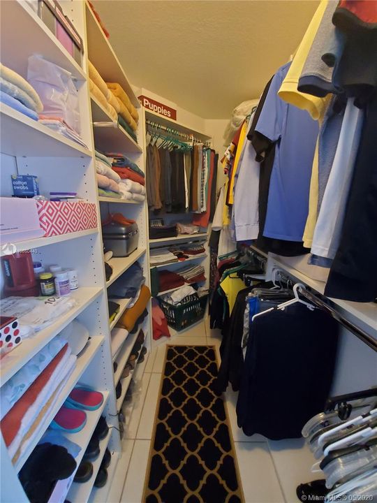 Master walk-in closet